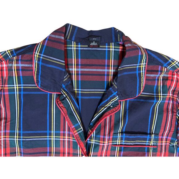 J.Crew Vintage Pajama Set Stewart Tartan Size Medium Red Green - Picture 4 of 9